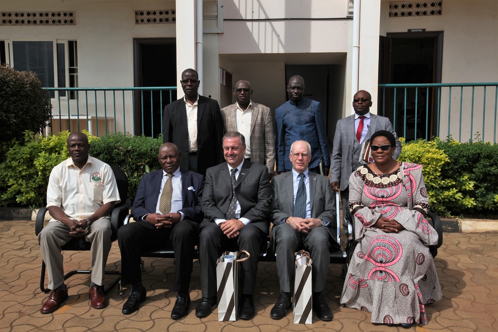 (from left) Brigadier Simon Ocan, President ICA- Africa, President ICA, Director General and Dr. Sifa Chiyoge Regional Director. Behind right General Secretary -UCA, Vice Chairperson UCA, Image
