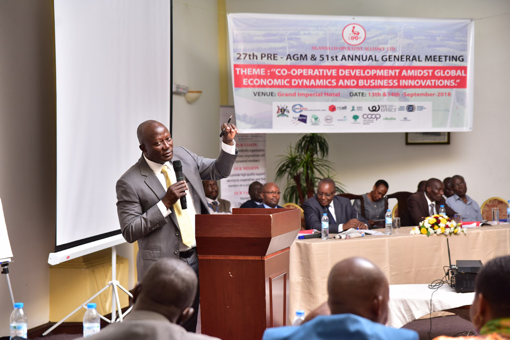 Hon. Fredrick Gume Ngobi State Minister for Cooperatives at 51st Annual General Meeting 2018 Image